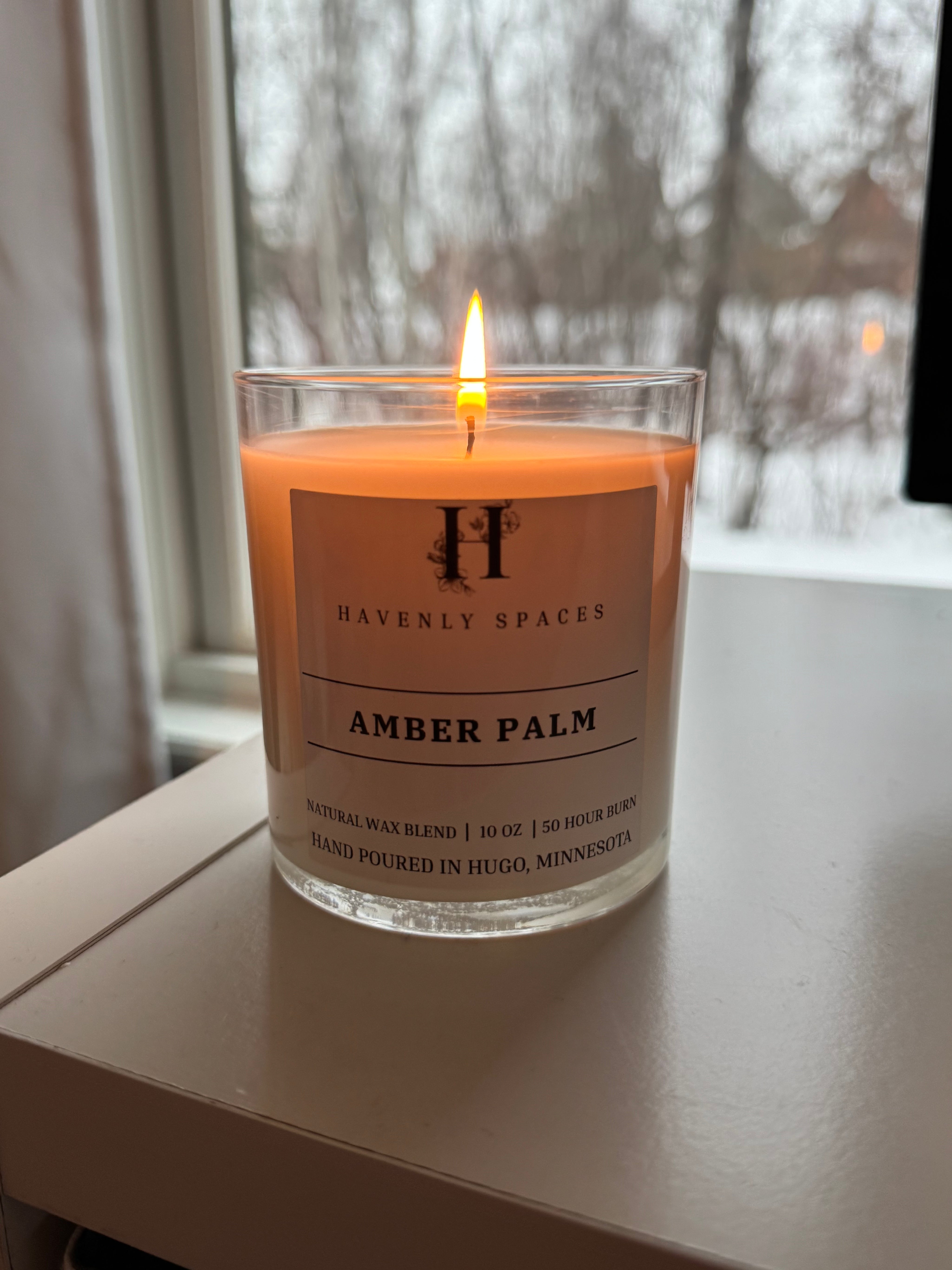 Amber Palm Candle