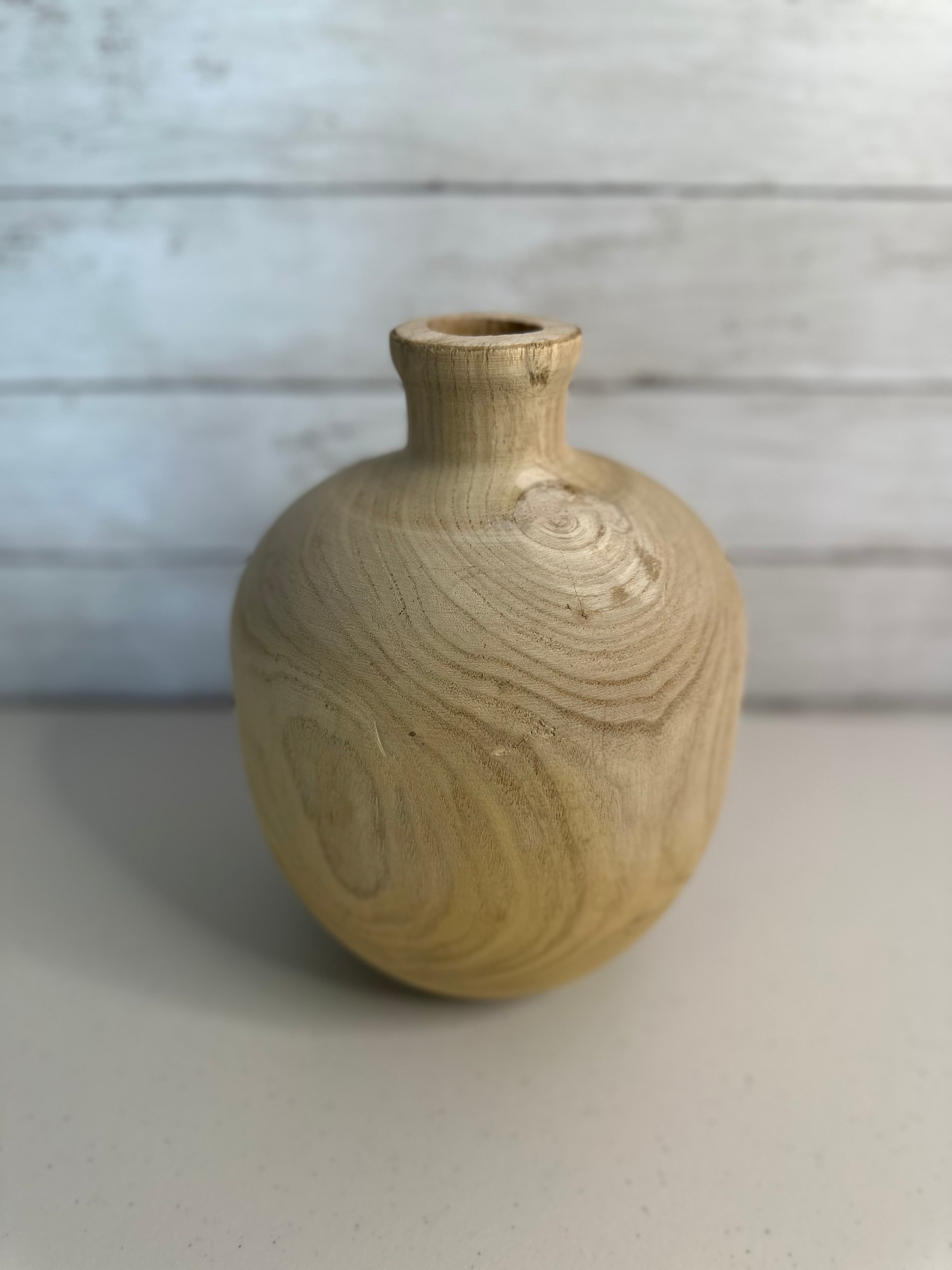 Paulownia Wood Round Vase