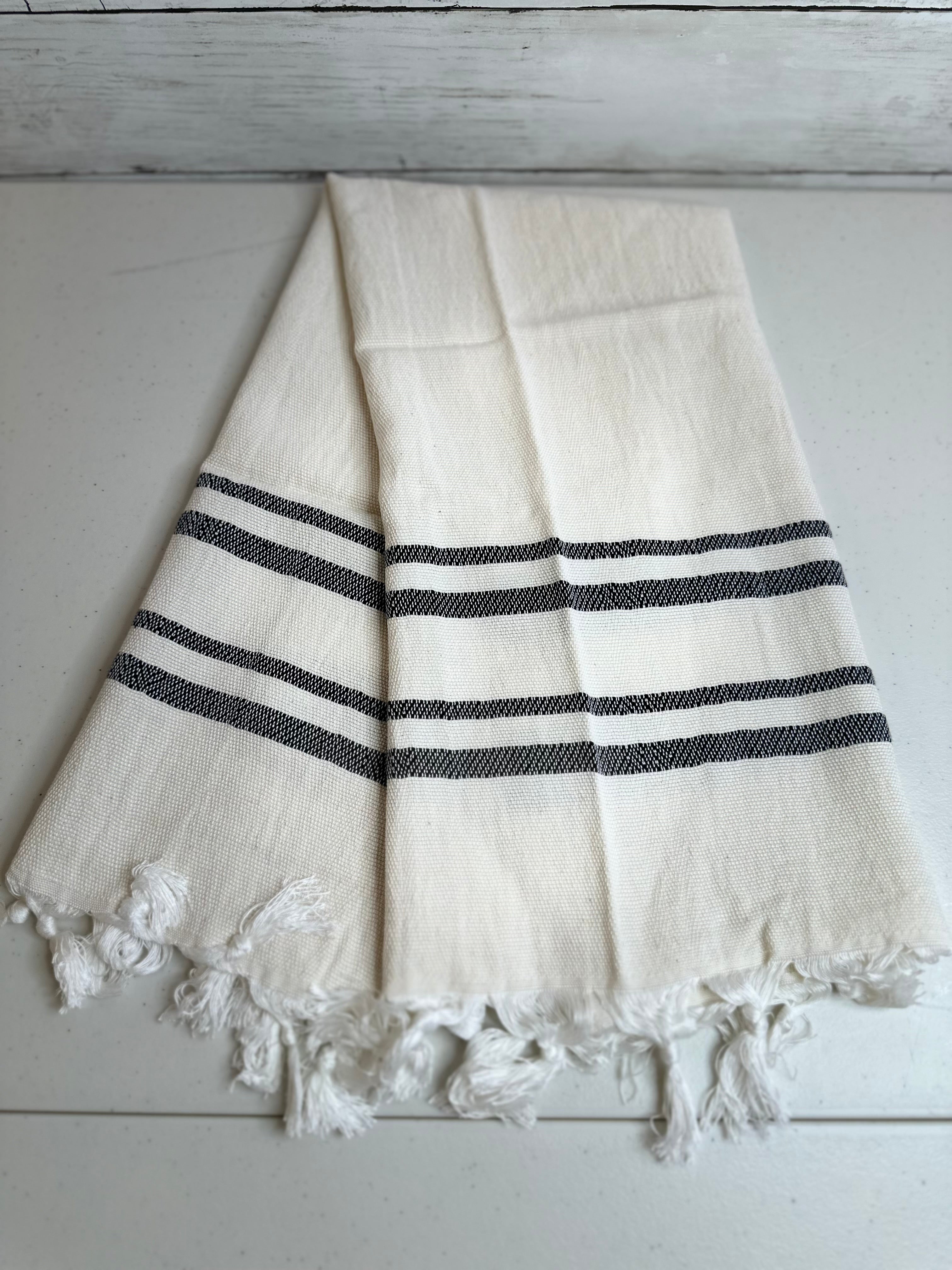 Turkish Cotton Striped Hand Towel