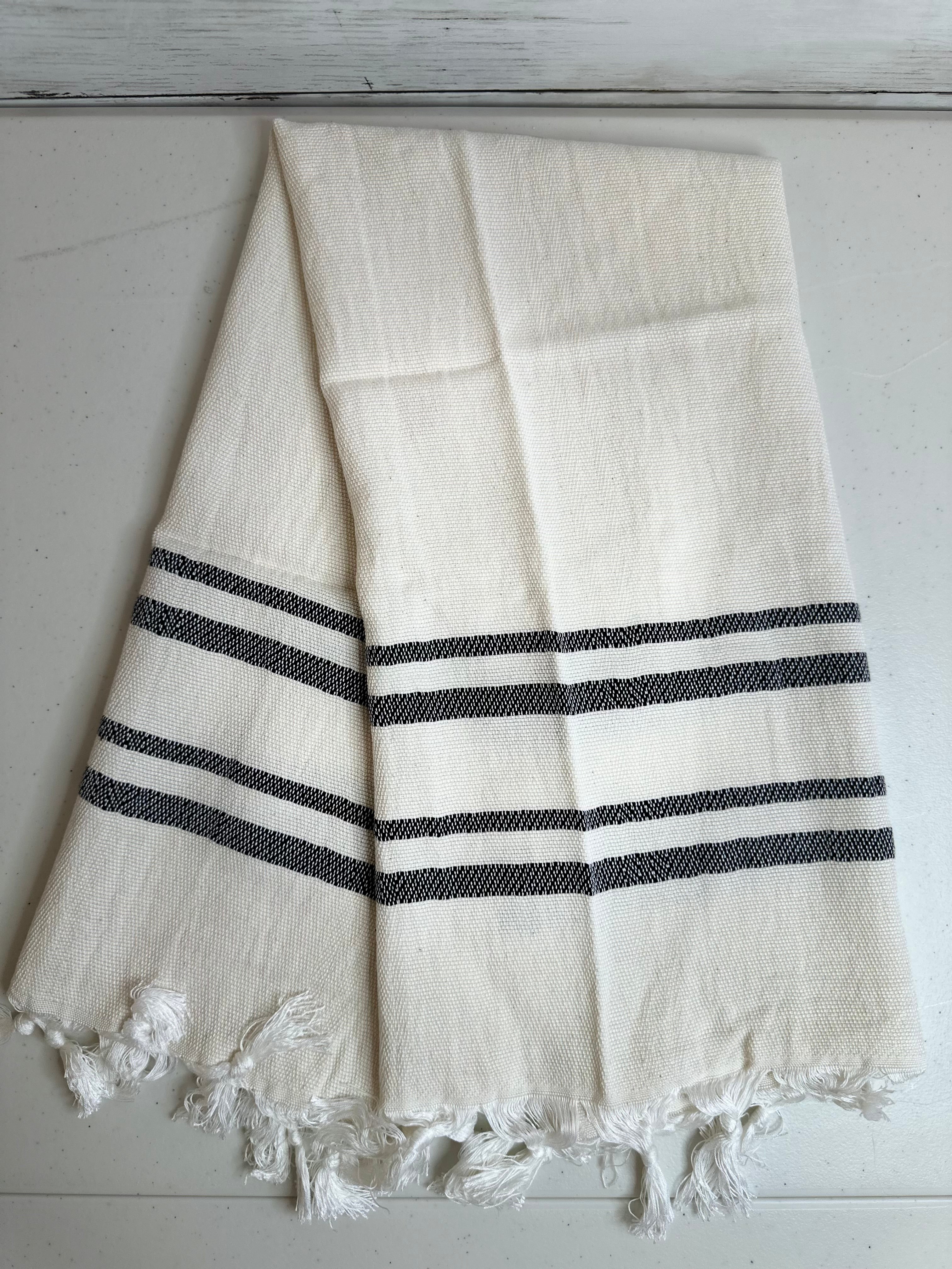 Turkish Cotton Striped Hand Towel