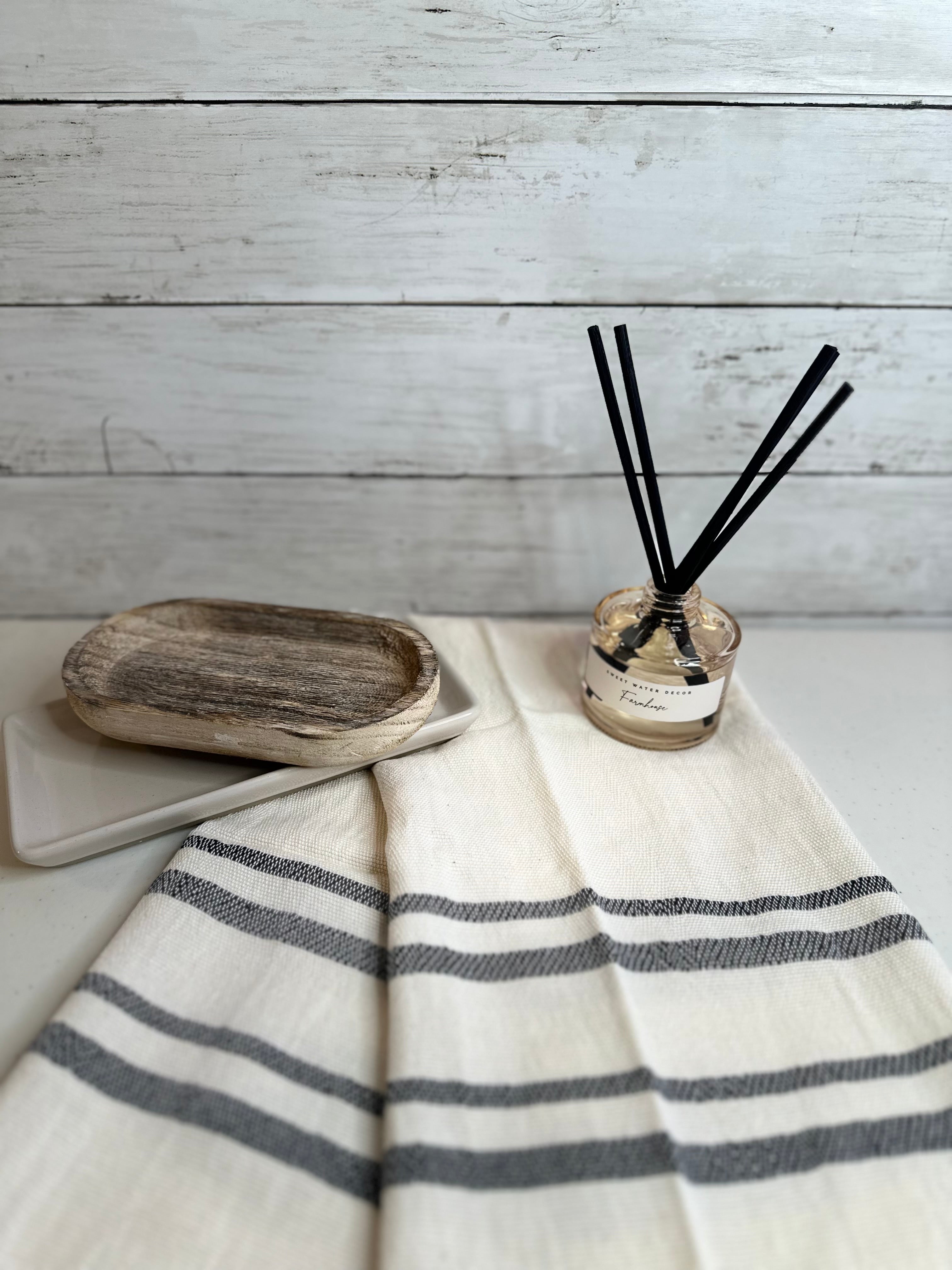 Turkish Cotton Striped Hand Towel