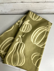 Sage + Gold Pumpkin Towel
