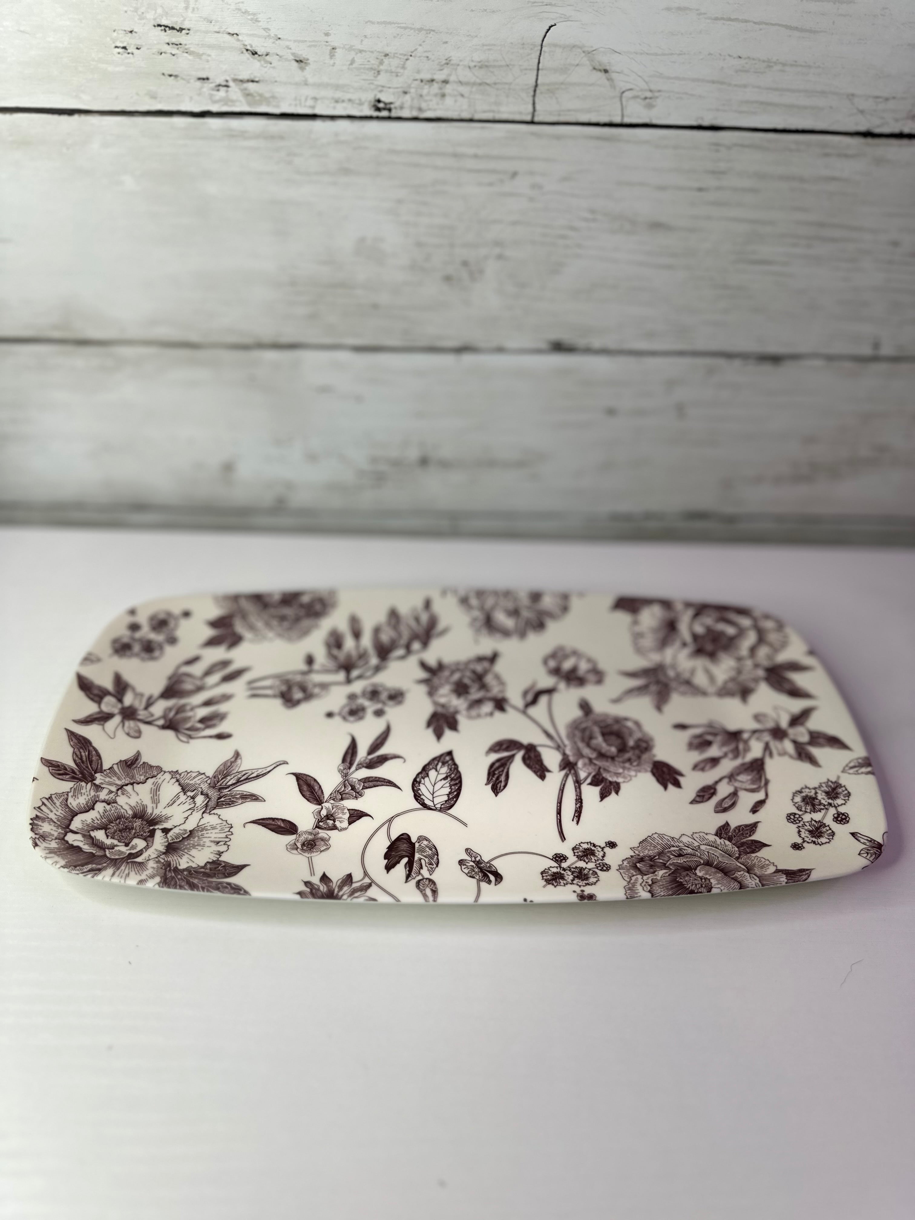 Brown Delft Stacking Melamine Trays