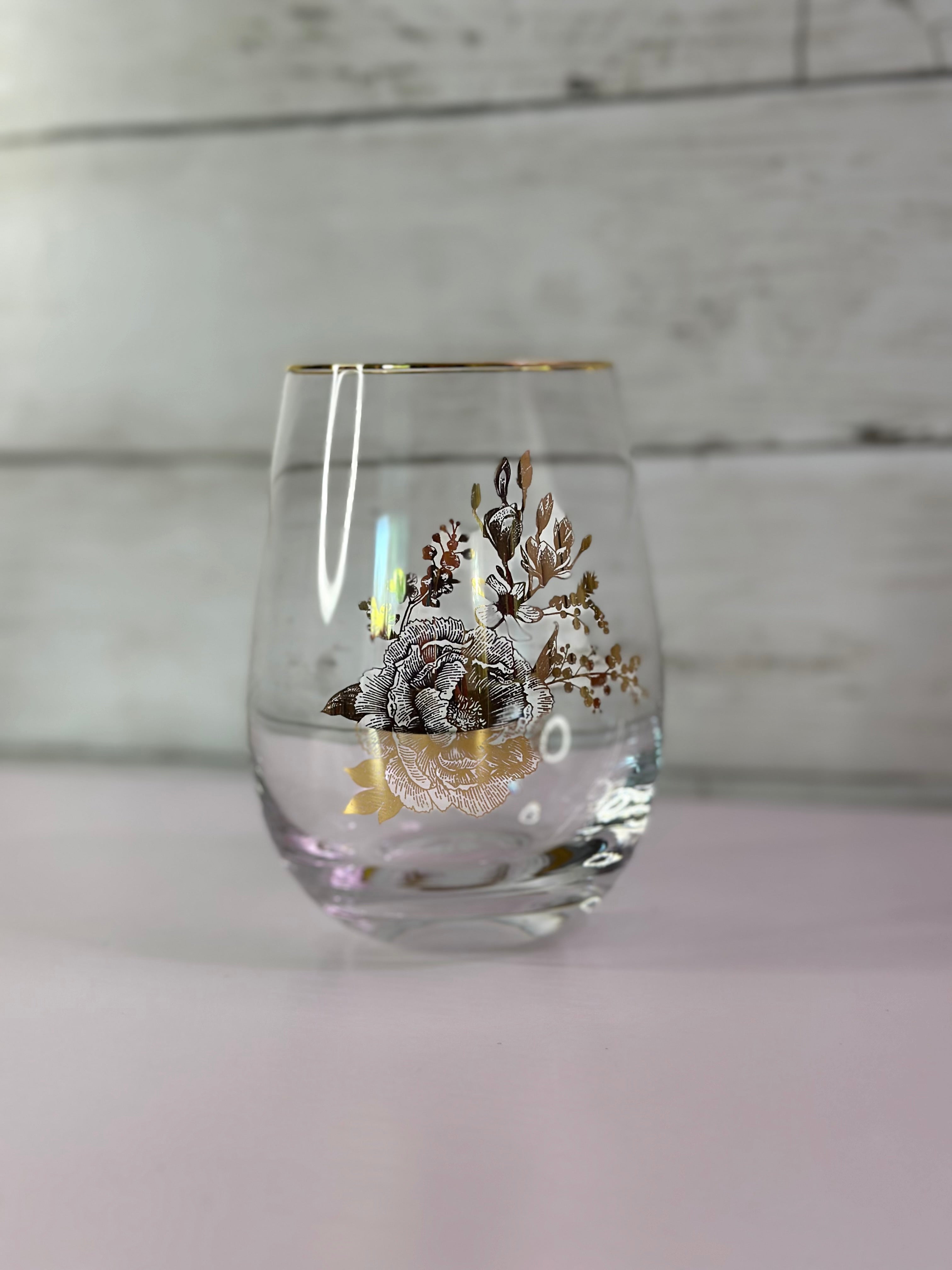 Delft Stemless Wine Glasses
