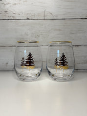 Christmas Tree Wine Glasses
