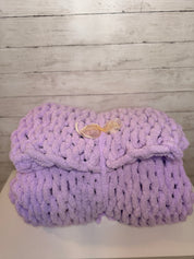 Orchid Chunky Knit Blanket