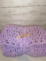 Orchid Chunky Knit Blanket